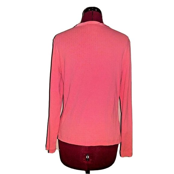 Mercer & Madison Cardigan Peach Womens Size Medium Cotton Tie Front - Picture 2 of 6